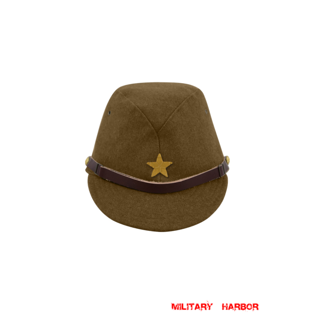 WWII Japanese IJA Army EM field cap wool olive drab 第二次世界大戦 日本帝国陸軍 兵用略帽戦闘帽 ウール 茶褐色 WWII Japan visor caps,WW2 japanese,japanese uniforms,Japanese cap,Imperial Japanese,IJA,Japanese army field cap