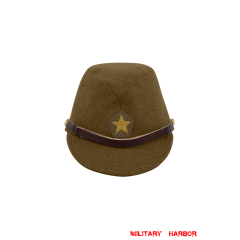 WWII Japanese IJA Army Officer field cap wool olive drab 第二次世界大戦 日本帝国陸軍 士官将校用略帽戦闘帽 ウール 茶褐色 WWII Japan visor caps,WW2 japanese,japanese uniforms,Japanese cap,Imperial Japanese,IJA,Japanese army field cap