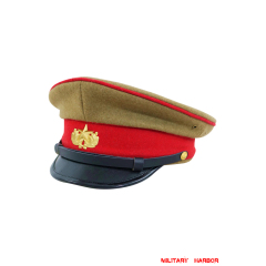 WWII Japanese IJA Imperial Guard EM visor cap wool yellowish brown 第二次世界大戦 日本帝国陸軍近衛師団兵用軍帽制帽 ウール 黄褐色 WWII Japan visor caps,WW2 japanese,japanese uniforms,Japanese cap,Imperial Japanese,IJA,Japanese army visor cap