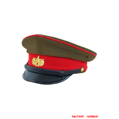 WWII Japanese IJA Imperial Guard Officer visor cap Gabardine olive drab 第二次世界大戦 日本帝国陸軍近衛師団将校用制帽 ギャバジン製 茶褐色 WWII Japan visor caps,WW2 japanese,japanese uniforms,Japanese cap,Imperial Japanese,IJA,Japanese army visor cap