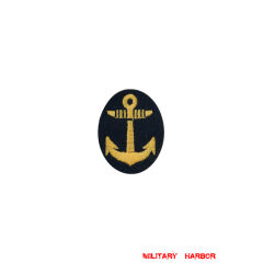 WWII Japanese IJN Navy First Type field cap insignia EM&NCO  第二次世界大戦 日本帝国海軍 一種兵用 下士官略帽の帽章 機械刺繍 WWII Japan cap insignias,WW2 japanese,japanese uniforms,WW2 japanese badge,IJA badge,IJN badge,IJN Navy First Type field cap insignia