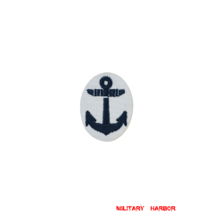 WWII Japanese IJN Navy Second Type field cap insignia EM&NCO  第二次世界大戦 日本帝国海軍 二種兵用 下士官略帽の帽章 機械刺繍 WWII Japanese IJN Navy Second Type field cap insignia EM&NCO  第二次世界大戦 日本帝国海軍 二種兵用 下士官略帽の帽章 機械刺繍