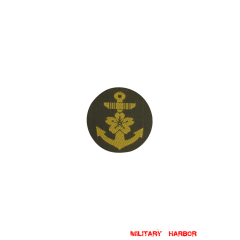 WWII Japanese IJN Navy Third Type field cap insignia NCO BEVO 第二次世界大戦 日本帝国海軍 三種下士官略帽の帽章 織る WWII Japan cap insignias,WW2 japanese,japanese uniforms,WW2 japanese badge,IJA badge,IJN badge,IJN Navy Third Type field cap insignia