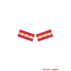 WWII Japanese IJA Army Collar Insignias M1943 Showa 18 Type 3 Sergeant Major 第二次世界大戦日本帝国陆軍三式襟章曹長 WWII Japan collar insignias,WW2 japanese,japanese collar insignias,WW2 japanese badge,IJA badge,IJN badge