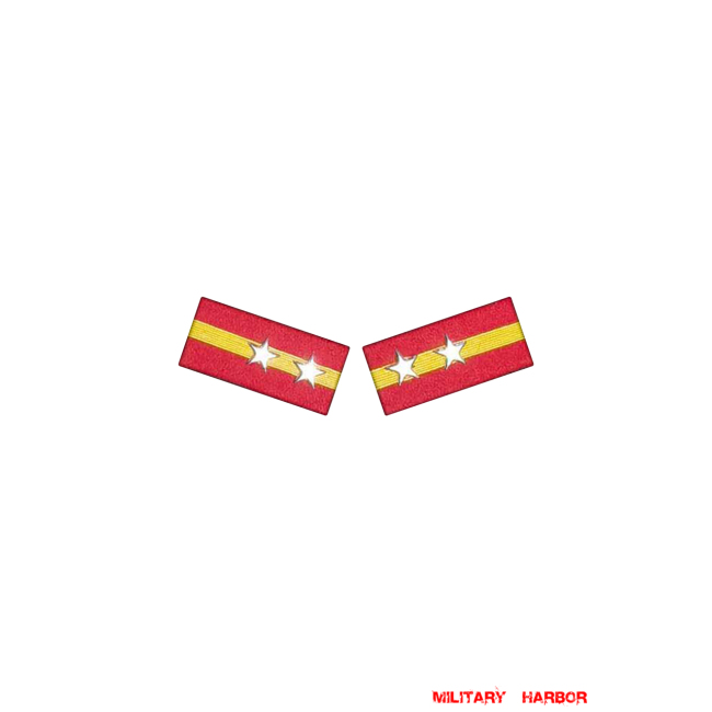 WWII Japanese IJA Army Collar Insignias M1943 Showa 18 Type 3 Sergeant 第二次世界大戦日本帝国陆軍三式襟章军曹 WWII Japan collar insignias,WW2 japanese,japanese collar insignias,WW2 japanese badge,IJA badge,IJN badge