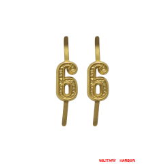 WWII Japanese IJA Army Regimental Number Cyphers For Type 45 Type 5 Collar Tabs 6 2pcs 日本帝国陆軍四五式 昭五式襟章部隊番号 6 WWII Japan collar insignias,WW2 japanese,japanese collar insignias,WW2 japanese badge,IJA badge,IJN badge