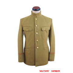 WWII Japanese IJA M1912 Type45 Officer Wool tunic yellowish brown 第二次世界大戦日本帝国陸軍 四五式士官将校用ジャケット軍衣 ウール黄褐色 WWII Japan tunic,WW2 japanese,japanese uniforms,Imperial Japanese army,Imperial Japanese navy,WW2 japan uniform,helmet,insignia,badge,medal,field gear,boots for reenactors