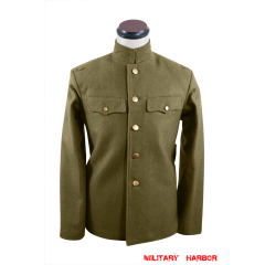 WWII Japanese IJA M1930 Showa Type 5 EM Wool tunic olive drab 第二次世界大戦日本帝国陸軍 昭五式兵用ジャケット軍衣 ウール茶褐色 WWII Japan tunic,WW2 japanese,japanese uniforms,Imperial Japanese army,Imperial Japanese navy,WW2 japan uniform,helmet,insignia,badge,medal,field gear,boots for reenactors
