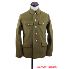 WWII Japanese IJA M1938 Type 98 M98 EM Wool tunic olive drab 第二次世界大戦日本帝国陸軍 九八式兵用ジャケット軍衣 ウール茶褐色 WWII Japan tunic,WW2 japanese,japanese uniforms,Imperial Japanese army,Imperial Japanese navy,WW2 japan uniform,helmet,insignia,badge,medal,field gear,boots for reenactors