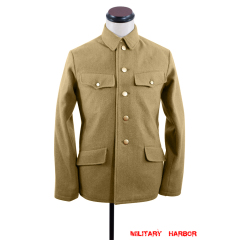 WWII Japanese IJA M1938 Type 98 M98 EM Wool tunic yellowish brown 第二次世界大戦日本帝国陸軍 九八式兵用ジャケット軍衣 ウール黄褐色 WWII Japan tunic,WW2 japanese,japanese uniforms,Imperial Japanese army,Imperial Japanese navy,WW2 japan uniform,helmet,insignia,badge,medal,field gear,boots for reenactors
