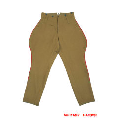 WWII Japanese IJA M1912 Type45 Officer wool breeches yellowish brown 第二次世界大戦日本帝国陸軍 四五式 乗馬ズボン ウール 黄褐色 WWII Japanese IJA M1912 Type45 Officer wool breeches yellowish brown 第二次世界大戦日本帝国陸軍 四五式 乗馬ズボン ウール 黄褐色