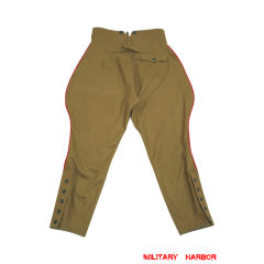 WWII Japanese IJA M1912 Type45 Officer wool breeches yellowish brown 第二次世界大戦日本帝国陸軍 四五式 乗馬ズボン ウール 黄褐色