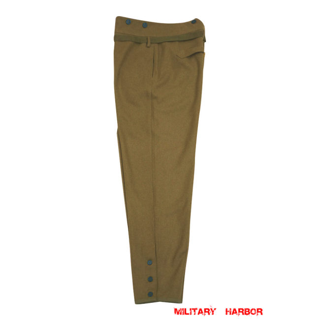 WWII Japanese IJA M1930 Showa Type 5 EM wool trousers yellowish brown 第二次世界大戦日本帝国陸軍 昭五式 ズボン ウール 黄褐色 WWII Japan tunic,WW2 japanese,japanese uniforms,Imperial Japanese army,Imperial Japanese navy,WW2 japan uniform,helmet,insignia,badge,medal,field gear,boots for reenactors