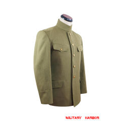 WWII Japanese IJA M1930 Showa Type 5 Officer Summer Gabardine tunic 第二次世界大戦日本帝国陸軍 昭五式士官将校用夏用ジャケット軍衣 ギャバジン材料