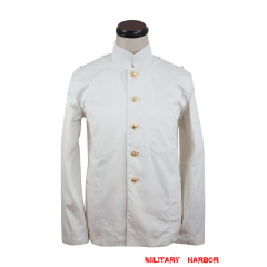 WWII Japanese IJN Navy Second Type tunic/jacket White 第二次世界大戦 日本帝国海軍 二種 ジャケット軍衣 白/ワイト WWII Japan tunic,WW2 japanese,japanese uniforms,Imperial Japanese army,Imperial Japanese navy,WW2 japan uniform,helmet,insignia,badge,medal,field gear,boots for reenactors