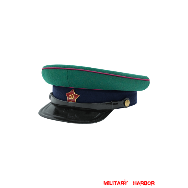 WWII Russian Soviet Red Army Border Guard Wool M35 Visor Cap Soviet Visor Caps ,Soviet Union Visor Caps,USSR Visor Caps,Red Army Visor Caps,RKKA Visor Caps,NKVD Visor Caps