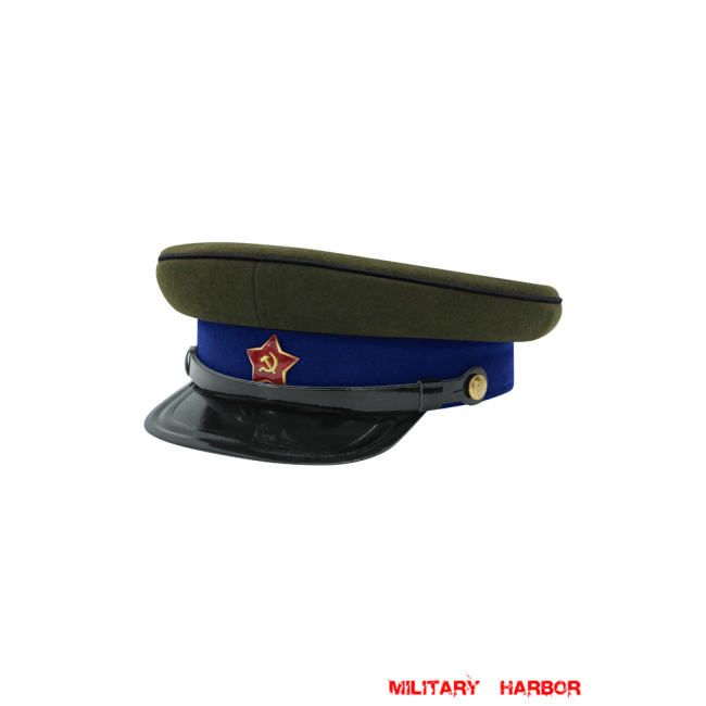 WWII Russian Soviet Red Army Cavalry Wool M35 Visor Cap Soviet Visor Caps ,Soviet Union Visor Caps,USSR Visor Caps,Red Army Visor Caps,RKKA Visor Caps,NKVD Visor Caps