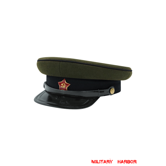 WWII Russian Soviet Red Army Chemical Wool M35 Visor Cap Soviet Visor Caps ,Soviet Union Visor Caps,USSR Visor Caps,Red Army Visor Caps,RKKA Visor Caps,NKVD Visor Caps
