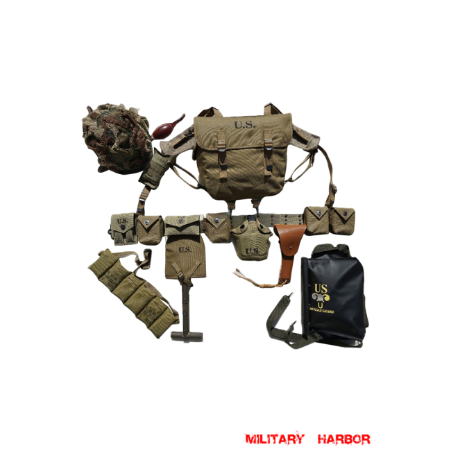 WWII D-Day Paratroopers Field Gear Package ww2 US,ww2 US ARMY,ww2 USMC, US field gear,vintage, M1, helmet, field, jacket, paratrooper,Blitz,Dday,Operation Market Garden,Normandy,Arden,Battle of berlin,Barbarossa,El Alamein,Dunkirk,midway,bulge,Band of Brothers,Saving Private Ryan,Fury,Valkyrie,WWII D-Day Paratroopers Field Gear Package