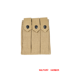 WWII Army Thompson Three Cell Magazine Pouch ww2 US,ww2 US ARMY,ww2 USMC, US field gear,vintage, M1, helmet, field, jacket, paratrooper,Blitz,Dday,Operation Market Garden,Normandy,Arden,Battle of berlin,Barbarossa,El Alamein,Dunkirk,midway,bulge,Band of Brothers,Saving Private Ryan,Fury,Valkyrie,WWII Army Thompson Three Cell Magazine Pouch