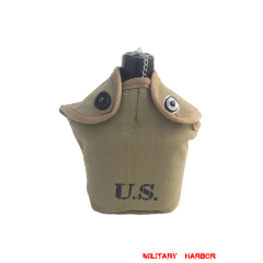 WWII Army M1910 Canteen Cover in OD3 ww2 US,ww2 US ARMY,ww2 USMC, US field gear,vintage, M1, helmet, field, jacket, paratrooper,Blitz,Dday,Operation Market Garden,Normandy,Arden,Battle of berlin,Barbarossa,El Alamein,Dunkirk,midway,bulge,Band of Brothers,Saving Private Ryan,Fury,Valkyrie,WWII Army M1910 Canteen Cover in OD3