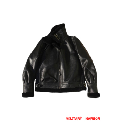 WWII US B-3 Leather Fighter Pilot Jacket Black WWII US B-3 Leather Fighter Pilot Jacket Black
