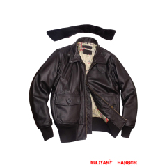 WWII US G-1 Leather Fighter Pilot Jacket Black ww2 leather jacket,US Pilot Jacket,A2 fighter Jacket,ww2 Fighter Jacket