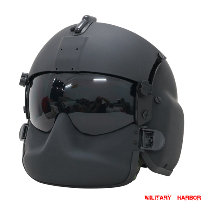 HGU-56P Helicopter Pilot Helmet with Dual lens and face shield airsoft ABS replica black US army helmet,US navy helmet,US marine helmet,seal helmetHGU-56P Helicopter Pilot Helmet