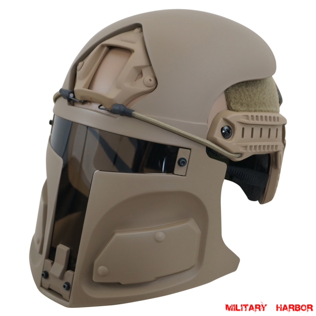 Desert Raider Bounty Hunter Helmet Mask for Ops-Core FAST (mask only) SAND US army helmet,US navy helmet,star war helmet,fast helmet,Desert Raider Bounty Hunter Helmet Mask