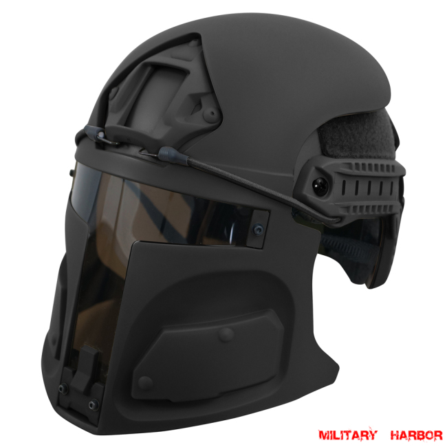 Desert Raider Bounty Hunter Helmet Mask for Ops-Core FAST (mask only) BLACK US army helmet,US navy helmet,star war helmet,fast helmet,Desert Raider Bounty Hunter Helmet Mask